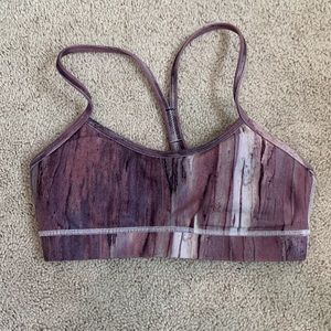lululemon Flow Y Bra Mini Hazy Horizon Storm Mauve Size 4